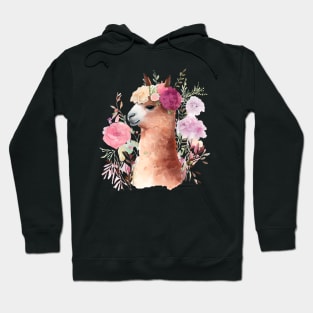 lama with flowers Hoodie